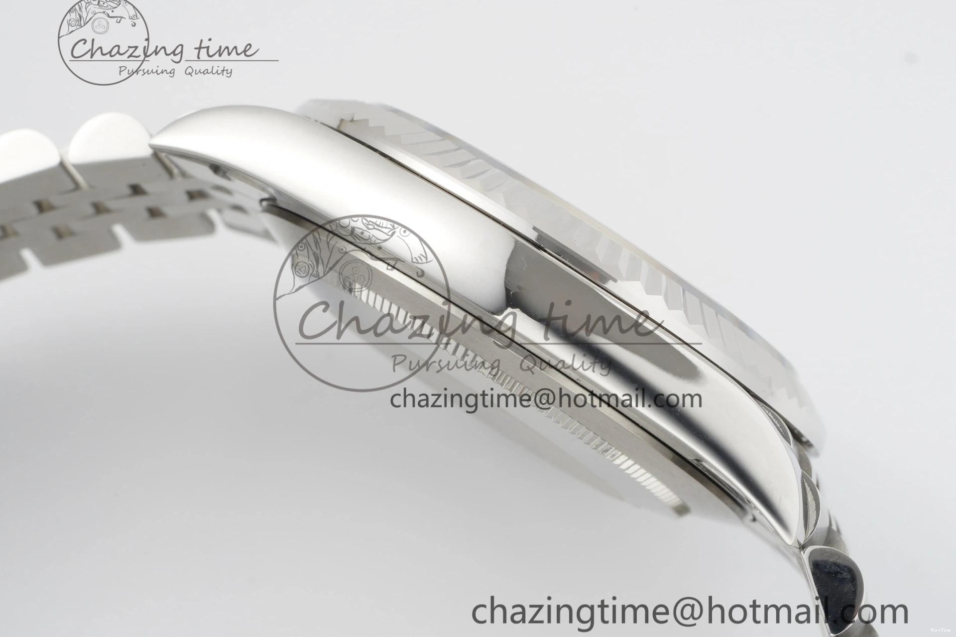 MiroTime 0415 TopPick DateJust 41 SS JDF 904L Steel Blue Textured Dial on Jubilee Bracelet VR3235 V 2235